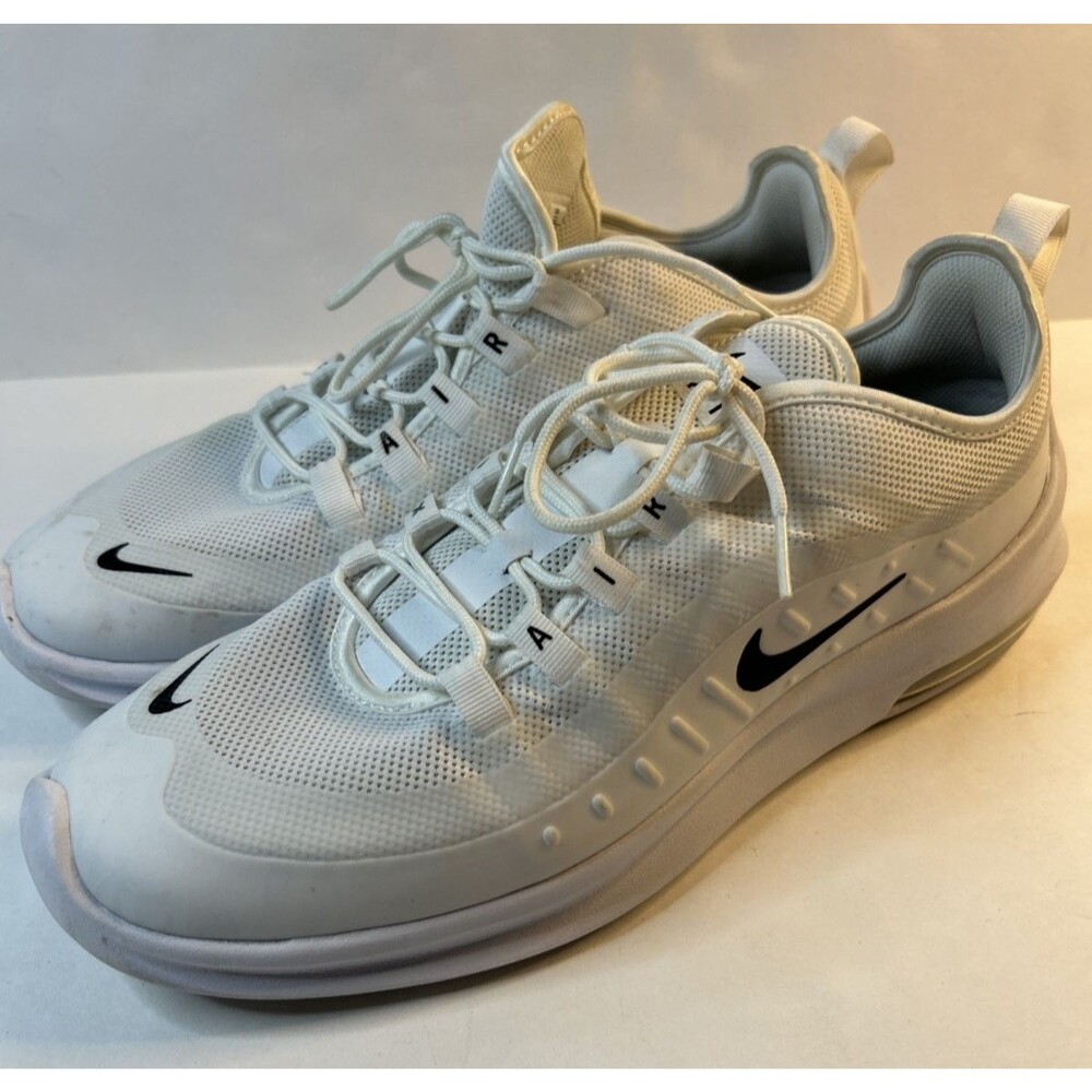 Nike Air Max Men's White Black Lace Up Low Top Mesh Sneaker AA2146-100 Sz 12